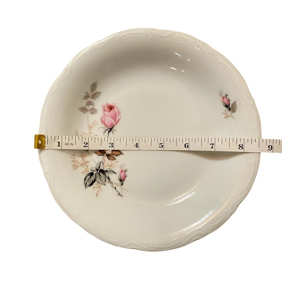 Mitterteich Pink Rose Floral Patterned Bavaria Germany Ceramic 8" Plate Set of 3 - Picture 4 of 7